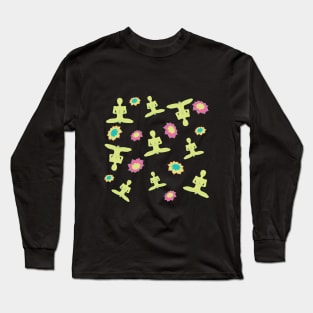 Lotus and Yoga pose Long Sleeve T-Shirt